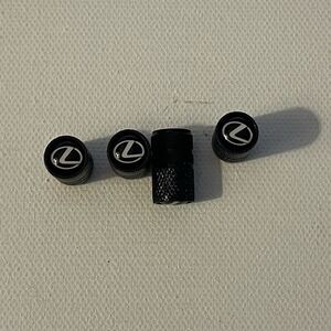Lexus logo valve Stem caps in Black set of 4 NWT